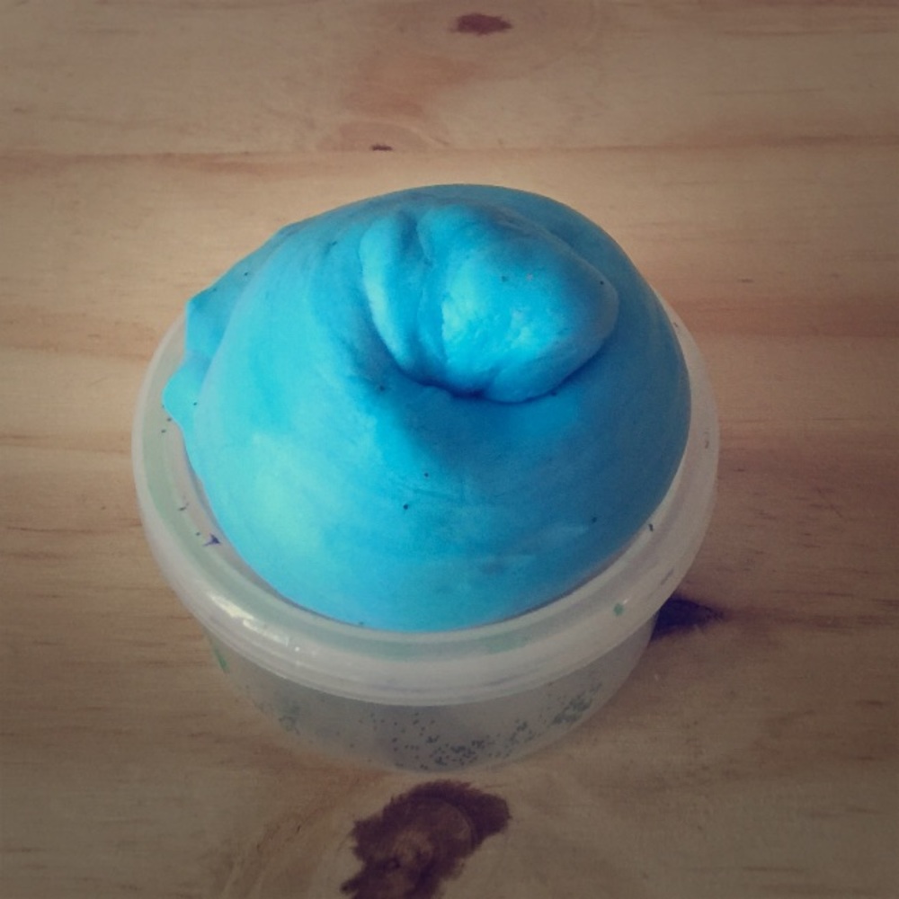 Blue Fluffy Glitter Slime